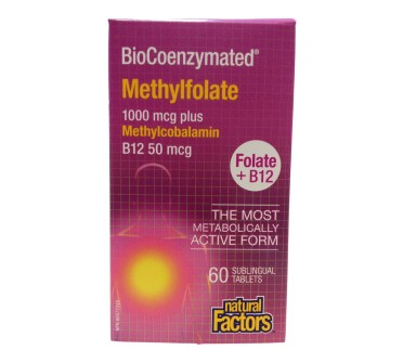 МЕТИЛФОЛАТ х 60 субл. тб. Natural Factors
